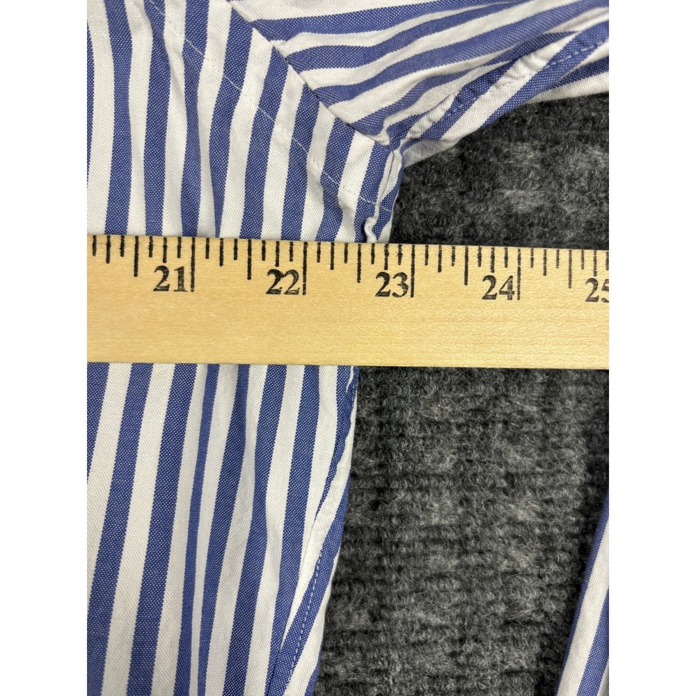 Ralph Lauren Striped Oxford Button Down Shirt Large Blue White Long Sleeve Pony - Picture 10 of 11